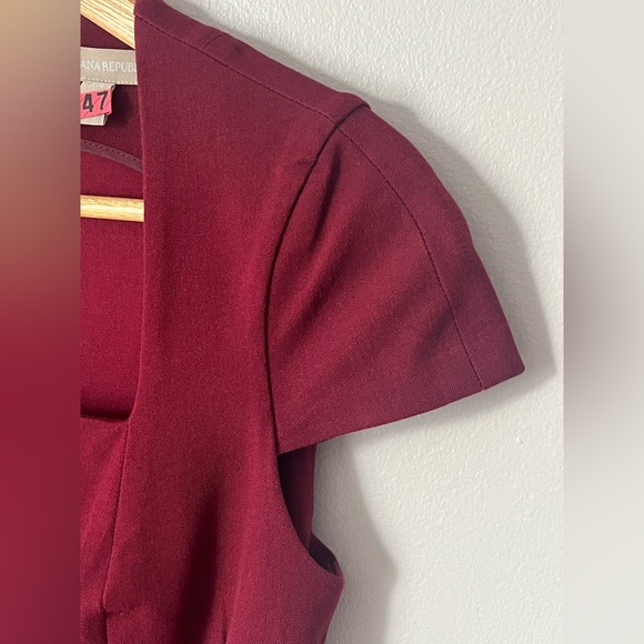 Women’s Banana Republic Rich Burgundy Midi Elegant Bodycon Dress - Picture 2 of 14